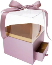 Opakowanie Pudełko Flower Box Diament różowy ROZETTE