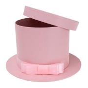 Opakowanie Pudełko Flower Box kapelusz różowy ROZETTE