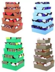 Opakowanie Pudełko kwadrat 5szt kropki mix ROZETTE