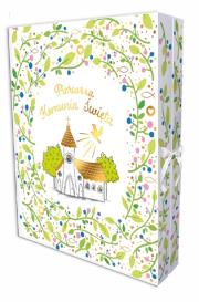 Opakowanie Pudełko pamiątkowe B6 Komunia Złoty Kościół