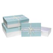 Opakowanie Pudełko prostokątne z kokardą 3szt ROZETTE