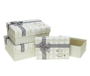 Opakowanie Pudełko prostokątne z kokardą 3szt ROZETTE