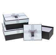 Opakowanie Pudełko prostokątne z kokardą 3szt ROZETTE