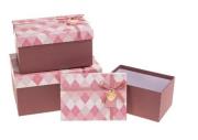 Opakowanie Pudełko prostokątne z kokardą 3szt ROZETTE