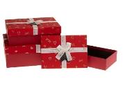 Opakowanie Pudełko prostokątne z kokardą 3szt ROZETTE