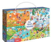 Puzzle 100 All year round. Wydawca: Dodo. Dadada.pl Opakowanie Puzzle 100 All year round