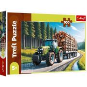 Opakowanie Puzzle 100 Ciągnik leśny TREFL