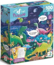 Puzzle 100 Look&Find Kraina dinozaurów. Wydawca: Dodo. Dadada.pl Opakowanie Puzzle 100 Look&Find Kraina dinozaurów
