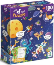 Puzzle 100 Look&Find Szalony kosmos. Wydawca: Dodo. Dadada.pl Opakowanie Puzzle 100 Look&Find Szalony kosmos