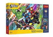 Opakowanie Puzzle 100 Marvel Potęga i moc + plakat