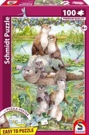Opakowanie Puzzle 100 PQ Wesołe wydry 114370