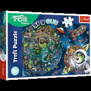 Opakowanie Puzzle 100 Wspaniała Rodzina Treflików TREFL