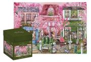 Opakowanie Puzzle 1000 Box Houses Cherry Blossoms Street