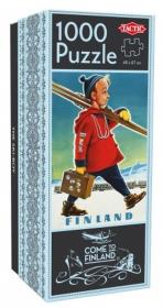 Puzzle 1000 el. The Ski-Boy  Come to Finland. Wydawca: Tactic. Dadada.pl Opakowanie Puzzle 1000 el. The Ski-Boy  Come to Finland