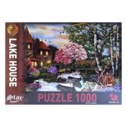 Opakowanie Puzzle 1000 Piękna chata nad jeziorem
