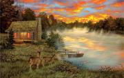 Opakowanie Puzzle 1000 Piękna chatka nad jeziorem