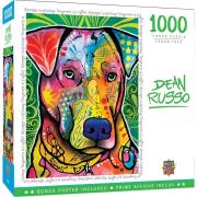 Opakowanie Puzzle 1000 Pies zawsze patrzy, Dean Russo
