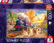 Opakowanie Puzzle 1000 PQ O psach, które ścigają się z koleją 114403