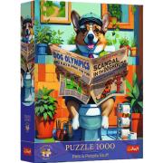 Opakowanie Puzzle 1000 Premium Plus Corgi w Toalecie TREFL
