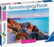 Puzzle 1000 Śródziemnomorska Grecja. Wydawca: Ravensburger. Dadada.pl Opakowanie Puzzle 1000 Śródziemnomorska Grecja