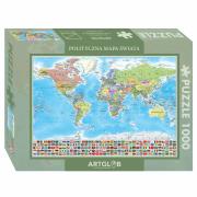 Opakowanie Puzzle 1000 Świat polityczny mapa