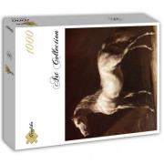 Opakowanie Puzzle 1000 Szaro-biały koń arabski, Gericault