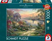 Opakowanie Puzzle 1000 Thomas Kinkade Port w Nowej Anglii/USA