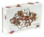 Opakowanie Puzzle 103 drewniane kolorowe Koń