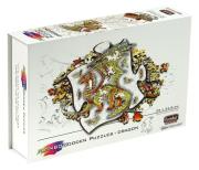Opakowanie Puzzle 104 drewniane kolorowe Smok