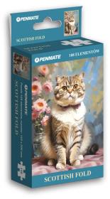 Opakowanie Puzzle 108 mini Elegant Cat Scottish Fold