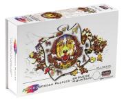 Opakowanie Puzzle 118 drewniane kolorowe Berneński Pies Pasterski