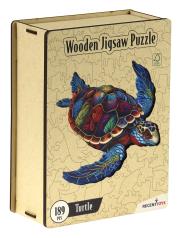 Opakowanie Puzzle 189 drewniane kolorowe Żółw