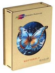 Opakowanie Puzzle 200 drewniane kolorowe Motyl
