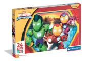 Opakowanie Puzzle 24 Maxi Super kolor Iron Man and His Awesome friends 24829