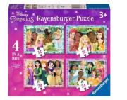 Opakowanie Puzzle 2D 4w1 Disney Księżniczki