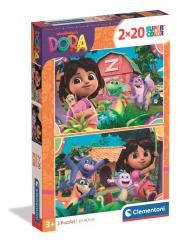 Opakowanie Puzzle 2x20 Super kolor Dora 24827