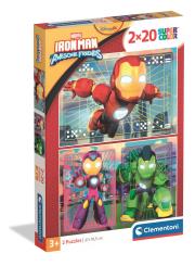 Opakowanie Puzzle 2x20 Super kolor Iron Man and His Awesome friends 24828