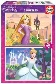 Opakowanie Puzzle 2x48 Zaplątani Kopciuszek