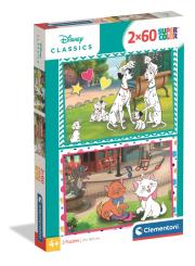 Opakowanie Puzzle 2x60 Super kolor Disney Classics 24836