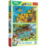 Puzzle 2x70 Trefliki w Krainie Zwierząt 34445. Wydawca: Trefl PAP. Dadada.pl Opakowanie Puzzle 2x70 Trefliki w Krainie Zwierząt 34445