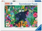 Opakowanie Puzzle 3000 Panther in the Blooming Jungle