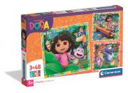 Opakowanie Puzzle 3x48 Super kolor Dora 25078