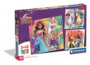 Puzzle 3x48 Super kolor Unicorn Academy 25325. Wydawca: Clementoni. Dadada.pl Opakowanie Puzzle 3x48 Super kolor Unicorn Academy 25325