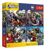 Opakowanie Puzzle 4w1 Avengers + plakat TREFL