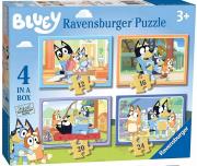 Puzzle 4w1 Bluey. Wydawca: Ravensburger. Dadada.pl Opakowanie Puzzle 4w1 Bluey