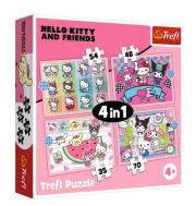 Opakowanie Puzzle 4w1 Hello Kitty Słodkie przygody TREFL
