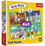 Opakowanie Puzzle 4w1 Kicia kocia i Nunuś TREFL