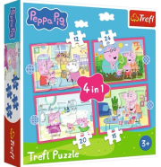 Puzzle 4w1 Peppa uwielbia przygody TREFL. Wydawca: Trefl. Dadada.pl Opakowanie Puzzle 4w1 Peppa uwielbia przygody TREFL