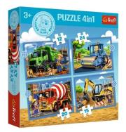 Opakowanie Puzzle 4w1 Pracowite popołudnie TREFL