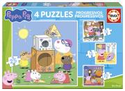 Opakowanie Puzzle 4w1 Świnka Peppa 113786